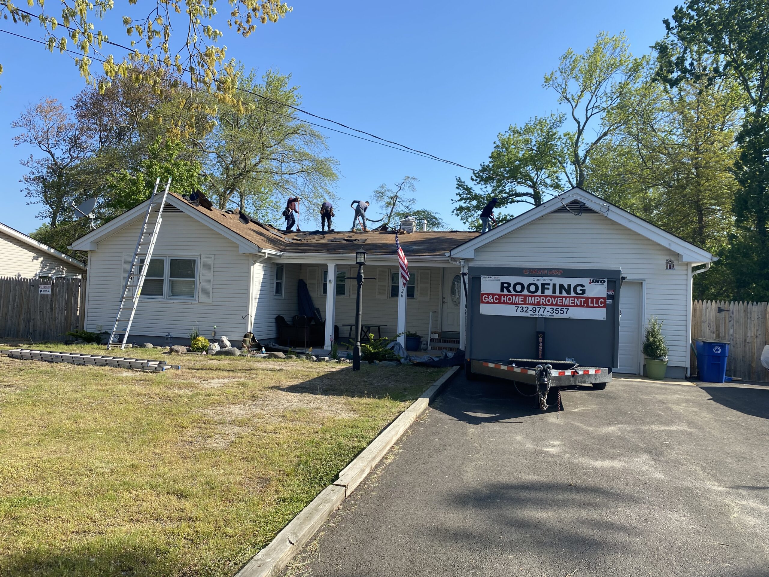 Roof replacement in Lanoka Harbor NJ by G&C Home Improvements using GAF Timberline HDZ shingles Roof replacement in Lanoka Harbor NJ by G&C Home Improvements using GAF Timberline HDZ shingles
