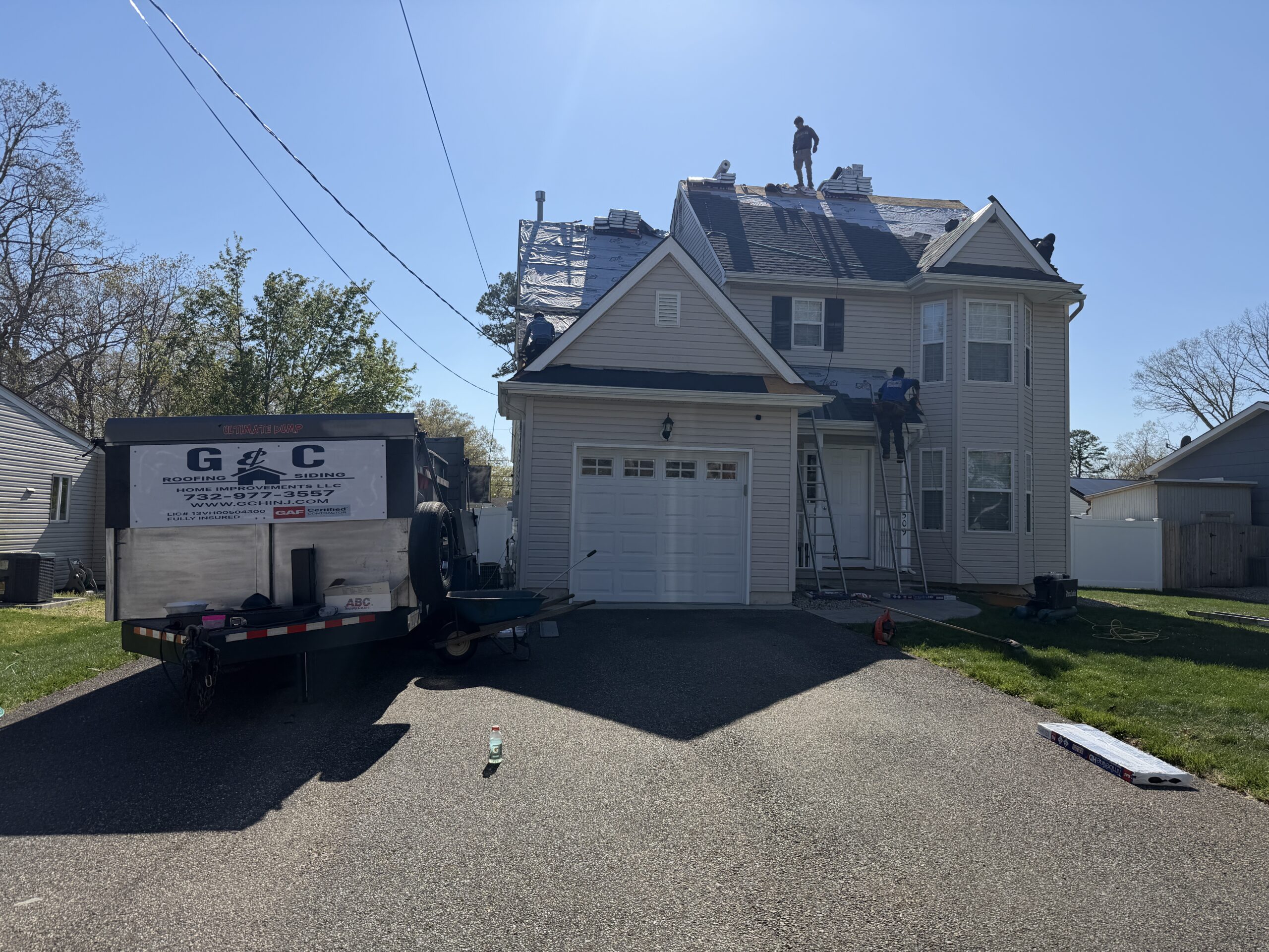 GAF Timberline HDZ roof replacement in Lacey Township NJ by G&C Home Improvements
