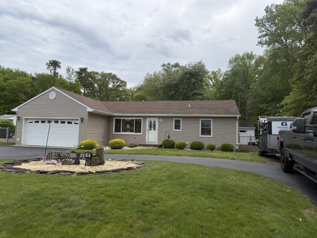 Completed CertainTeed MainStreet siding installation in Lanoka Harbor NJ by G&C Home Improvements LLC